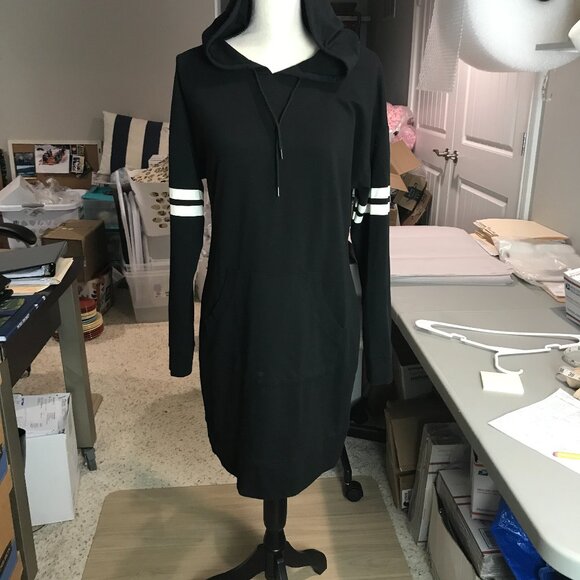 Soho Apparel Dresses & Skirts - Women's Soho by NYC black Hoodie sweatshirt dress Size M
